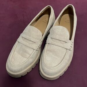 a new day, Beige/Tan Suede Loafers, Size 7